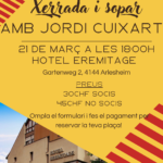 Xerrada "Catalans a Suïssa" i sopar amb Jordi Cuixart